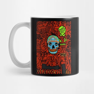 MaleMask NFT with MexicanEye Color and DarkSkin Color - Doodle Style Mug